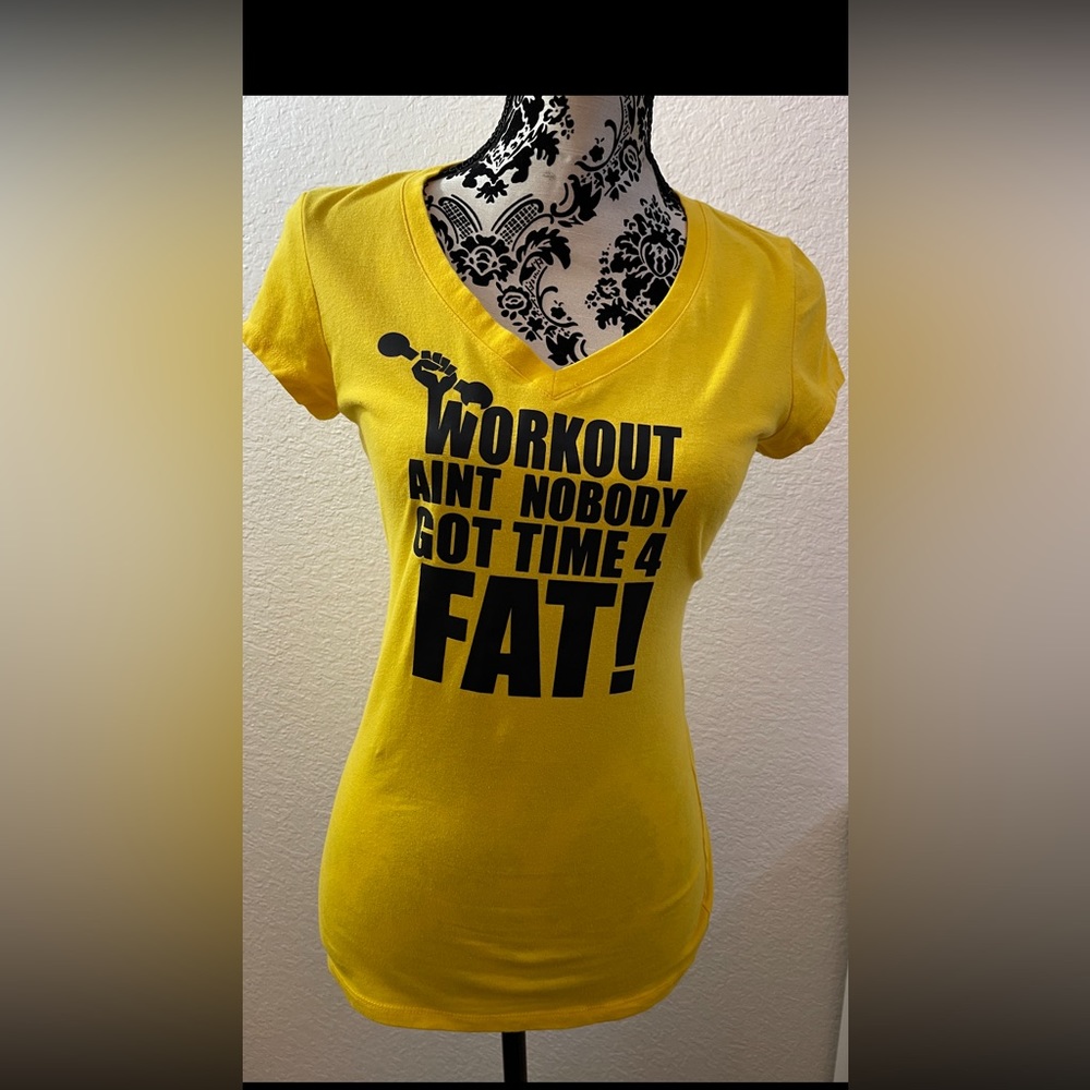 Gym Athletic Bright Yellow Graphic Tee